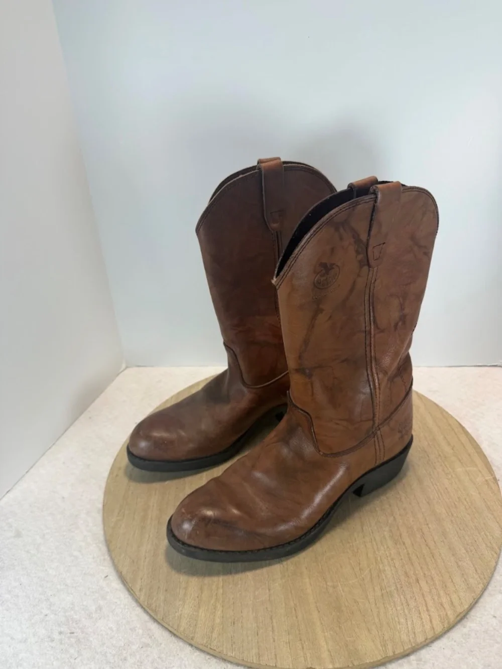 Georgia Boot G5755 Farm Ranch Comfort Core Leather Boots Men's 9.5M Brown